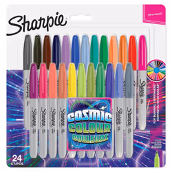 Sharpie 2033672, 24 pc(s), Assorted colours, Fine tip, Multicolour, Round, 1 mm