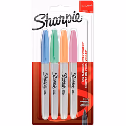 Sharpie 2065402, Blue, Green, Orange, Pink, Fibre tip, Fine, 1 mm, AP, Ceramic, Fabric, Leather, Paper, Plastic