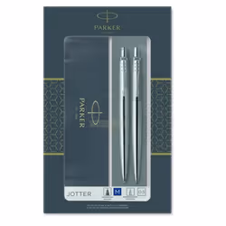 Parker Set Jotter Ballpoint Pen + Pencil steel CT