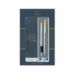 Parker 2093257, Black, Chrome, Gold, 2 pc(s), Ballpoint pen + Fountain pen