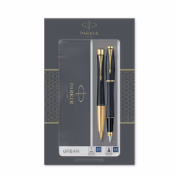 Parker 2093381, Black, Gold, 2 pc(s), Ballpoint pen + Fountain pen