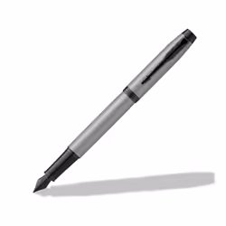 Parker IM Achromatic, Black, Grey, Cartridge filling system, Black, Grey, Round nib, Stainless steel, Fine