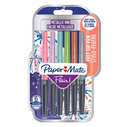 Papermate Paper Mate Metallic Felt Tip Pen Medium 0.7mm Tip Assorted C