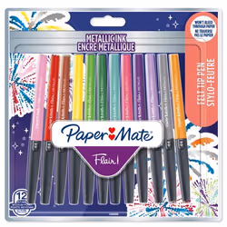 Papermate Paper Mate Metallic Felt Tip Pen Medium 0.7mm Tip Assorted C