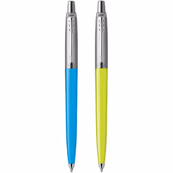 Parker Jotter Originals Ballpoint Pens | Pop Art Collection | Lime and Sky Blue with Chrome Trims | Medium Point | Blue Ink | ...