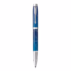 Parker 2152860, Stick pen, Blue, Black, Stainless steel, Lacquer, Fine