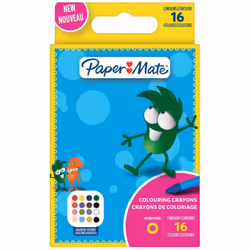 PaperMate Crayons for Kids | Different colors | 16 Wax Crayons