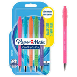 Papermate PAPER MATE FLEXGP ULT BALL BRGHT PK5