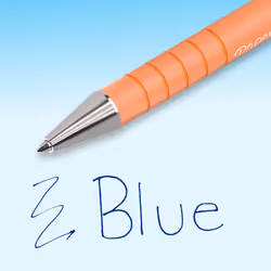 Flexgrip Ultra Pastel Ballpoint Pens | Medium Point (1.0mm) | Blue Ink | Pastel Barrels | 5 Count