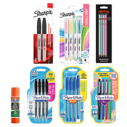 Paper Mate, Sharpie, Rotring & Elmer's Stationery Supplies, Ballpoint Pens, Gel Pens, Marker Pens, Highlighters, HB Pencils & Glue Stick