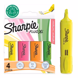 Sharpie 2190473 Fluo XL Highlighter Blister Pack x 4