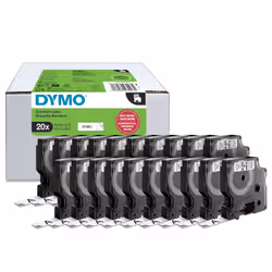 DYMO Authentic D1 Labels | Black Print on White | 12mm x 7m | Self-Adhesive Labels for LabelManager Label Printers | 20 Count - Additional view 2