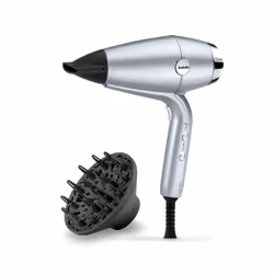 BaByliss Hydro-Fusion Hydro Fusion Hair Dryer, DC, Metallic, Monochromatic, Plastic, 2.5 m, Slider