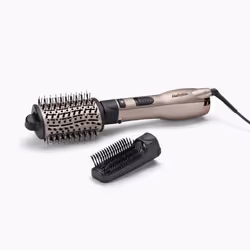 BaByliss AS90PE, Hot air brush, Warm, Buttons, Black, Pink gold, 2.2 m, 1000 W