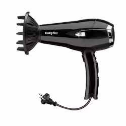 BaByliss Cordkeeper 2000 Hair Dryer, Ceramic, DC, Black, Plastic, 1.95 m, China