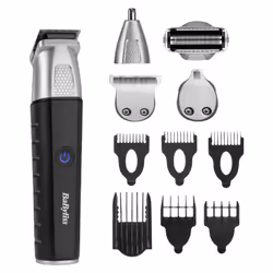 BaByliss MT812E, Black, Stainless steel, 0.4 mm, 1 cm, Ear, Nose, Stainless steel, Battery