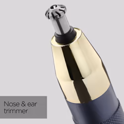 Super-X Metal Series Nose Trimmer, Ear Eyebrow Hair Trimmer for Men, Grooming Kit, Gifts for Men (Gold/Blue)