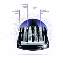 BaByliss 2440BDU Diamond Heated Smoothing & Straightening Brush With 3 Settings