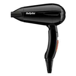 BaByliss Travel 2000W Hair Dryer Compact Small with Folding Handle - 5344U Black