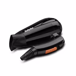 BaByliss Travel 2000W Hair Dryer Compact Small with Folding Handle - 5344U Black