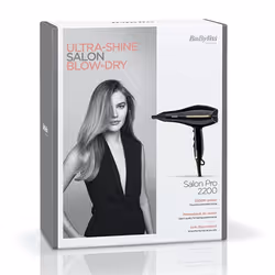 BaByliss 5552U Salon Pro 2200W 2 Speeds 3 Heat Settings Ionic Hair Dryer Black