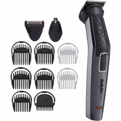 BaByliss Men 7256U 11in1 Cordless Steel Multi Trimmer Kit Carbon Titanium