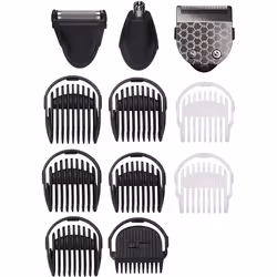 BaByliss Men 7256U 11in1 Cordless Steel Multi Trimmer Kit Carbon Titanium