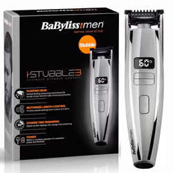 BaByliss 7896U For Men i Stubble 3 Beard Trimmer Shaver Cordless Silver - Additional view 4