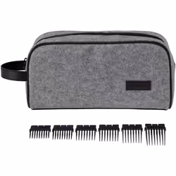 BaByliss Men Steel Edition Clipper Gift Set, Grade 1-8 Battery Trimmer, Washbag