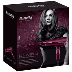 BaByliss 5560KU Elegance Hair Dryer 2100W Raspberry 3-Heat & 2-Speed Settings