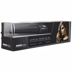 BaByliss Pro Dial a Heat Conical Wand 32-19mm With 25 Temperature Settings Black