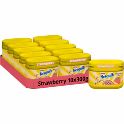 Nesquik Strawberry Flavoured Milkshake Powder Tub 300g  (Pack of 10)