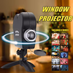 12 film window projector holiday projector lights Christmas Halloween TV new window projector