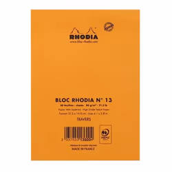 Rhodia 13600C writing notebook A6 80 sheets Orange