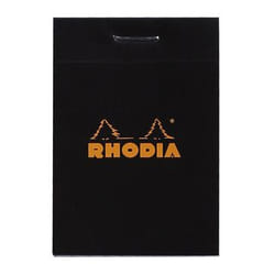 Rhodia Head stapled pad N°10 writing notebook 80 sheets Black
