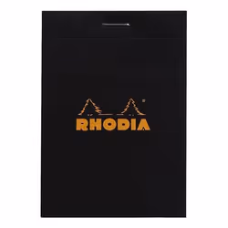 Rhodia 112009C, Image, Black, A7, 80 sheets, Squared paper, Soft frontcover & hard backcover
