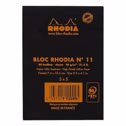 Rhodia 112009C writing notebook A7 80 sheets Black