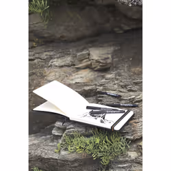 Rhodia Touch Leatherette Hardback Calligrapher Book, A5, Landscape, Plain, 32 Sheets