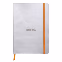 Rhodia 117401C, Monochromatic, Silver, A5, 80 sheets, 90 g/m², Lined paper