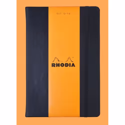 RHODIA A5 Hard Cover Casebound Web Notebook Dot Grid 192 Pages Black -