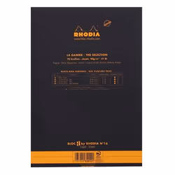 Rhodia N°16 writing notebook A5 70 sheets Black