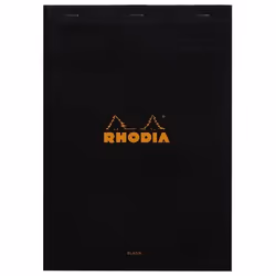 Rhodia 180009C, Monochromatic, Black, A4, 80 sheets, Matt, Soft frontcover & hard backcover