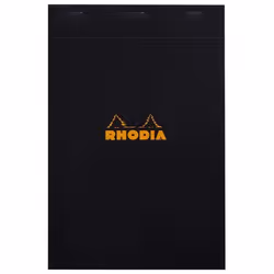 Rhodia 192009C, Image, Black, A4+, 80 sheets, Squared paper, Soft frontcover & hard backcover