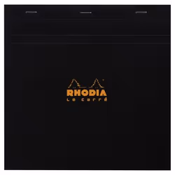 Rhodia 210209C, Monochromatic, Black, 80 sheets, Matt, Squared paper, Soft frontcover & hard backcover