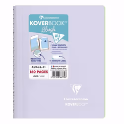 Clairefontaine 366775C, Monochromatic, Lilac, Lime, A5, 160 sheets, 90 g/m², Lined paper
