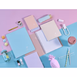 Clairefontaine 366775C writing notebook A5 160 sheets Lilac, Lime