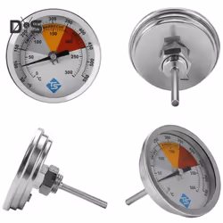 SW 0-300 Degree Celsius Stainless Steel BBQ Grill Thermometer Temperature Gauge