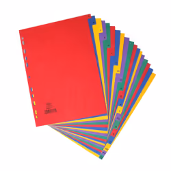 Elba Divider A4 A-Z Pressboard. Euro punched spine to suit all file mechanisms.