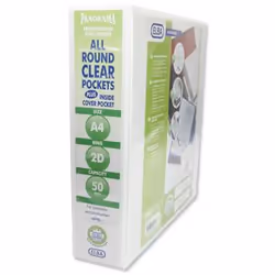- All round clear slip pockets on front. back and spine for complete personalisation; - 3 inside pockets for loose papers and ...
