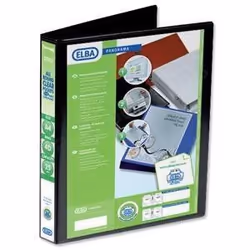 Elba Panorama A4 Presentation Ring Binder. Made from hard wearing plastic board. Clear slip pockets on front. back and spine. ...